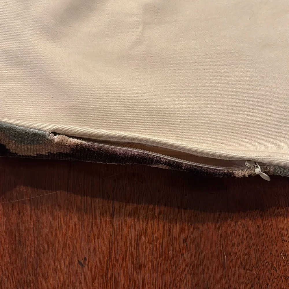 Silk, linen and wool accent pillow cover